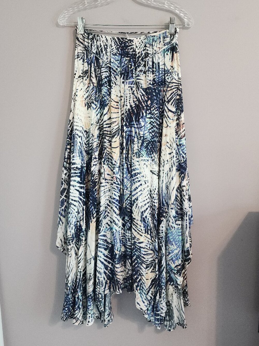 Lovestitch Colorful Scarf Hem Skirt with Belt - Size Small